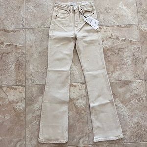 Zara Cream Boot Cut Jeans